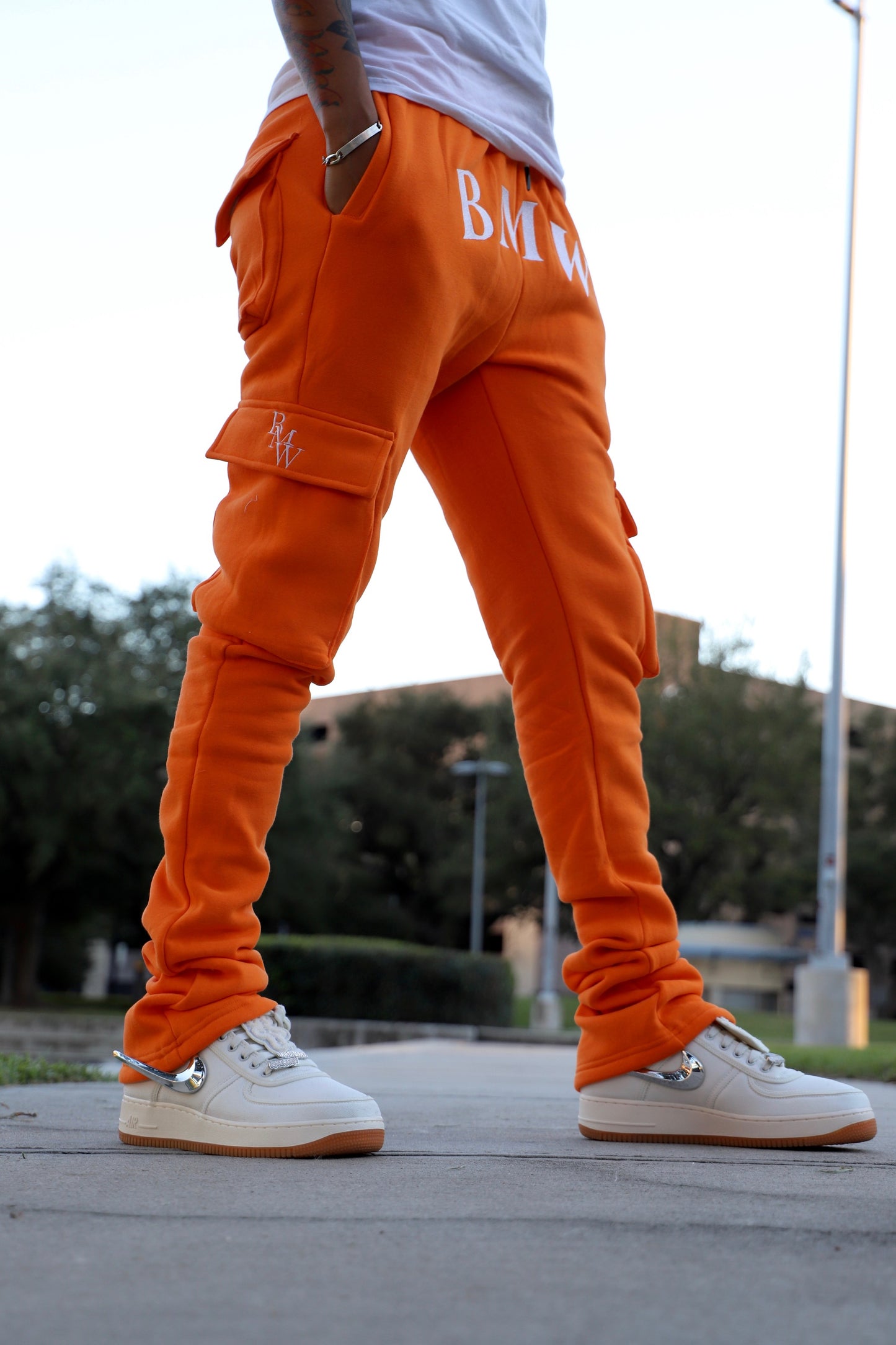 BMW Tangerine Stack Pants