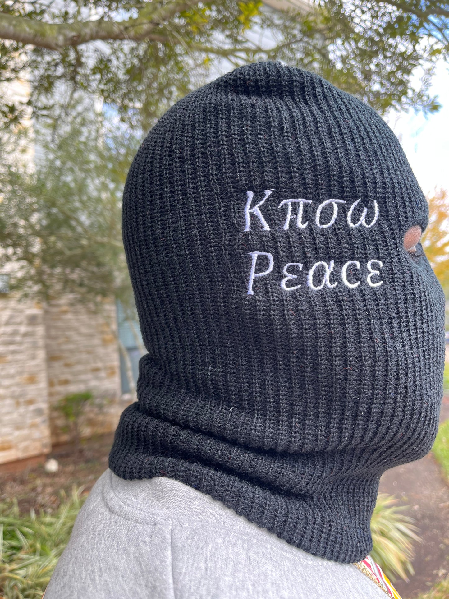 Black Know God, Know Peace Ski Mask