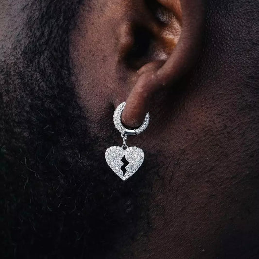 Broken Heart Hoop Earrings